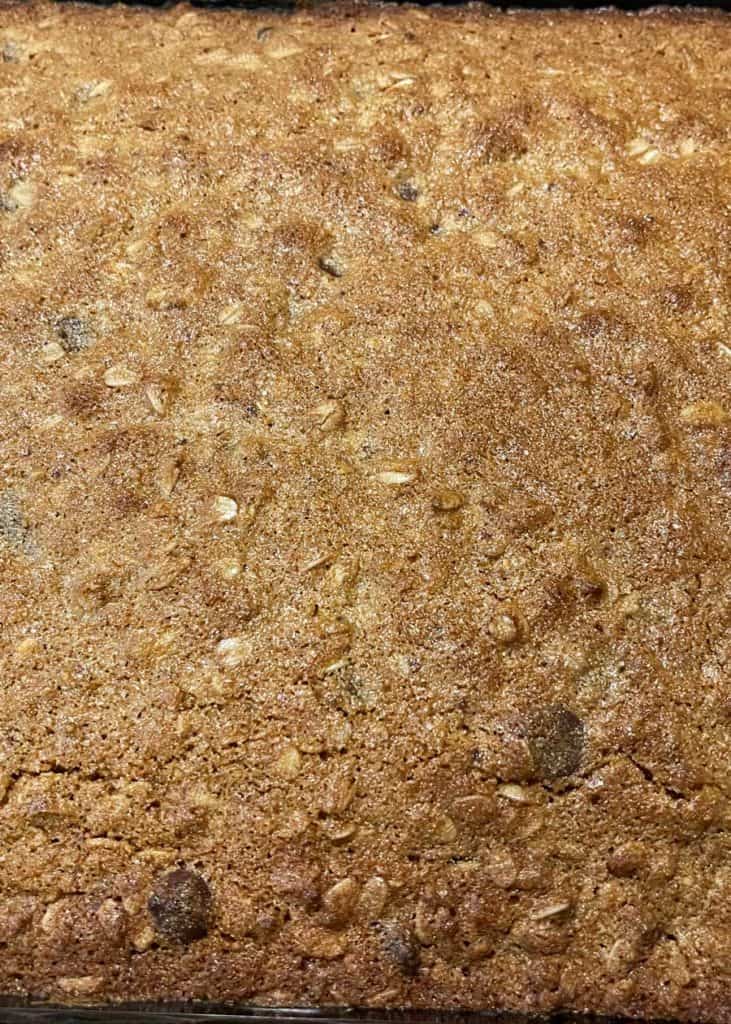 oatmeal cookie squares ready to eat